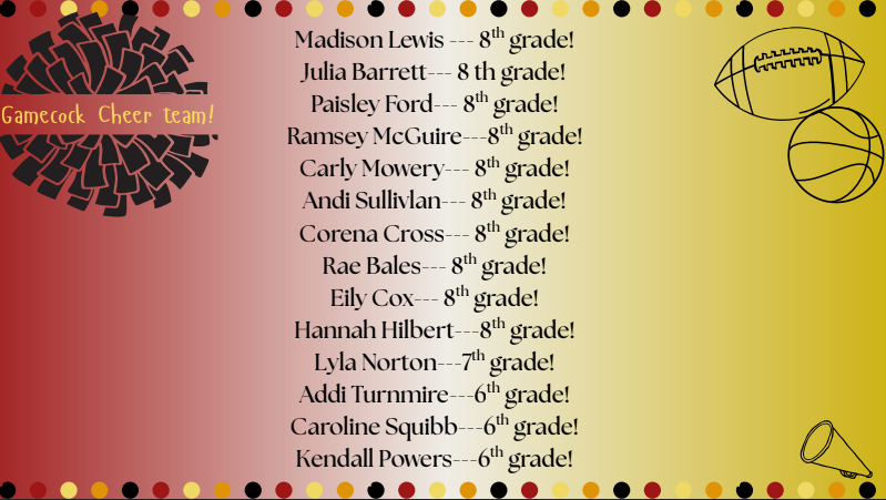 Cheer Roster