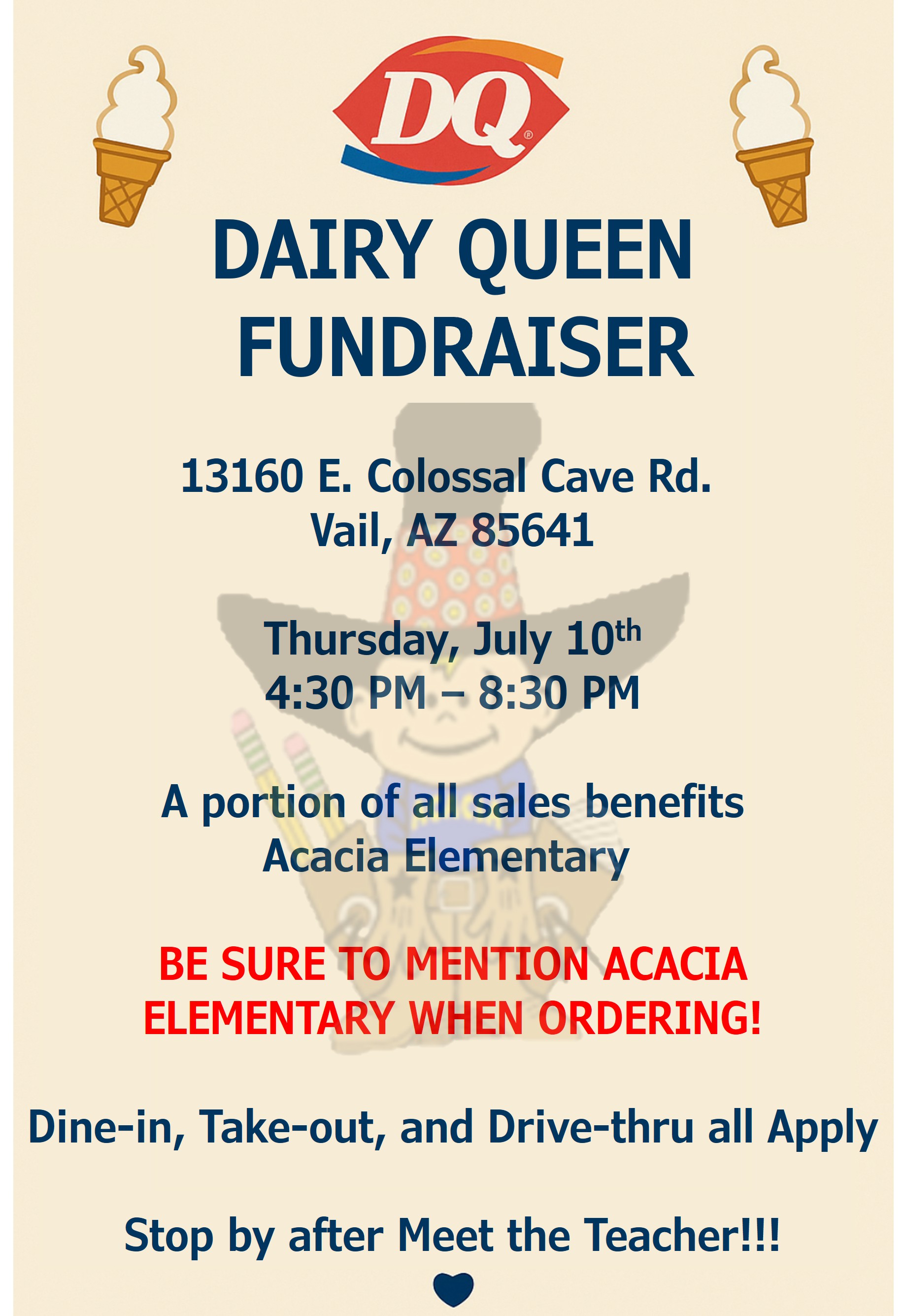 Dairy Queen Fundraiser