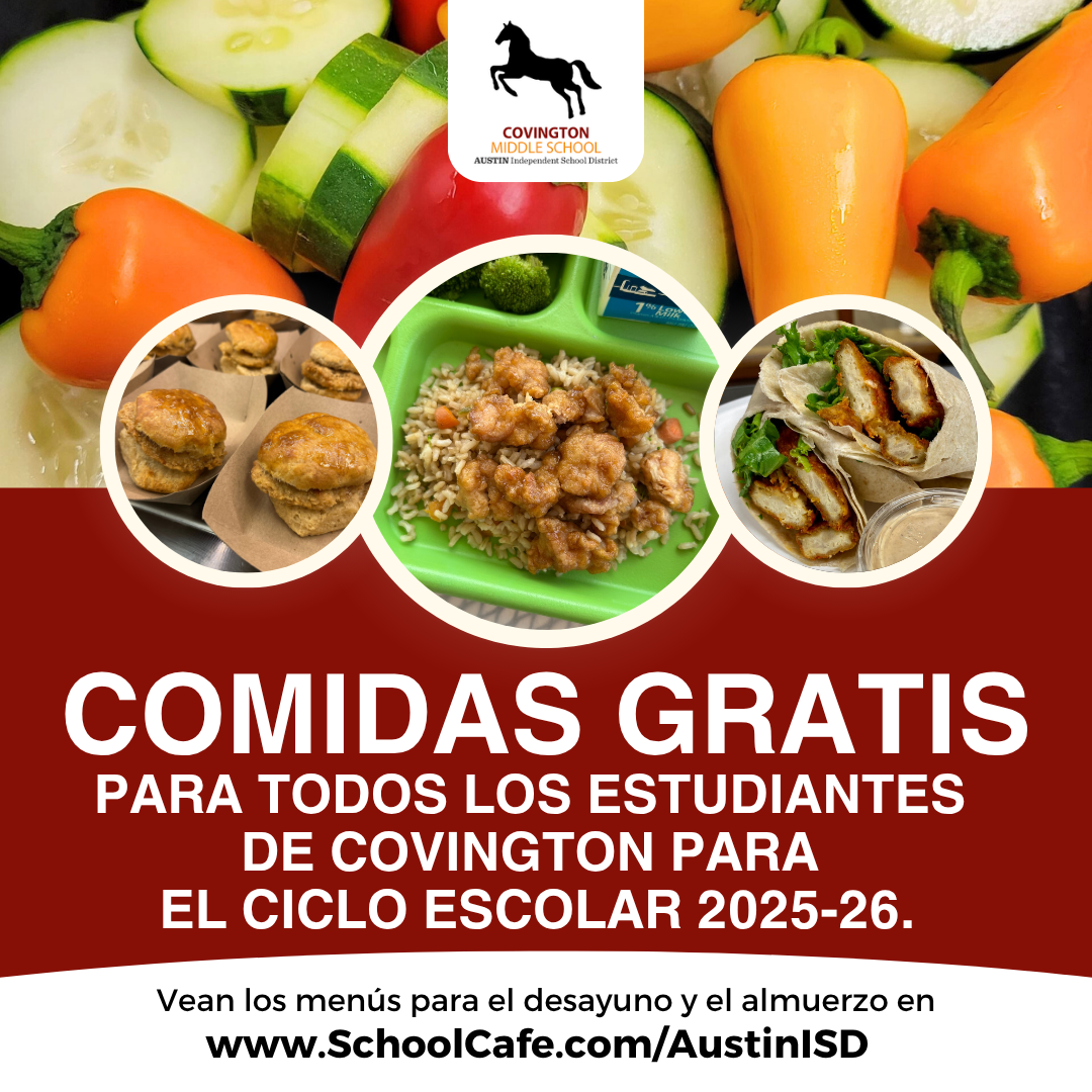 Comidas Gratis Para de estudiantes de Covington