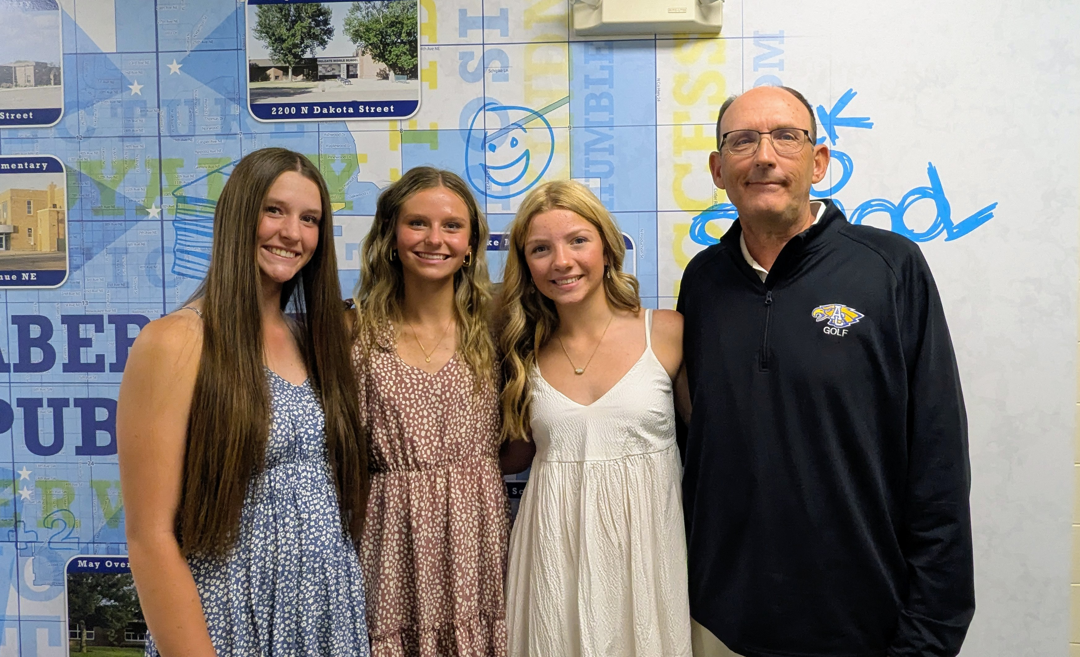 Photo of Aberdeen Central golf team with coach - 2025 State Champions