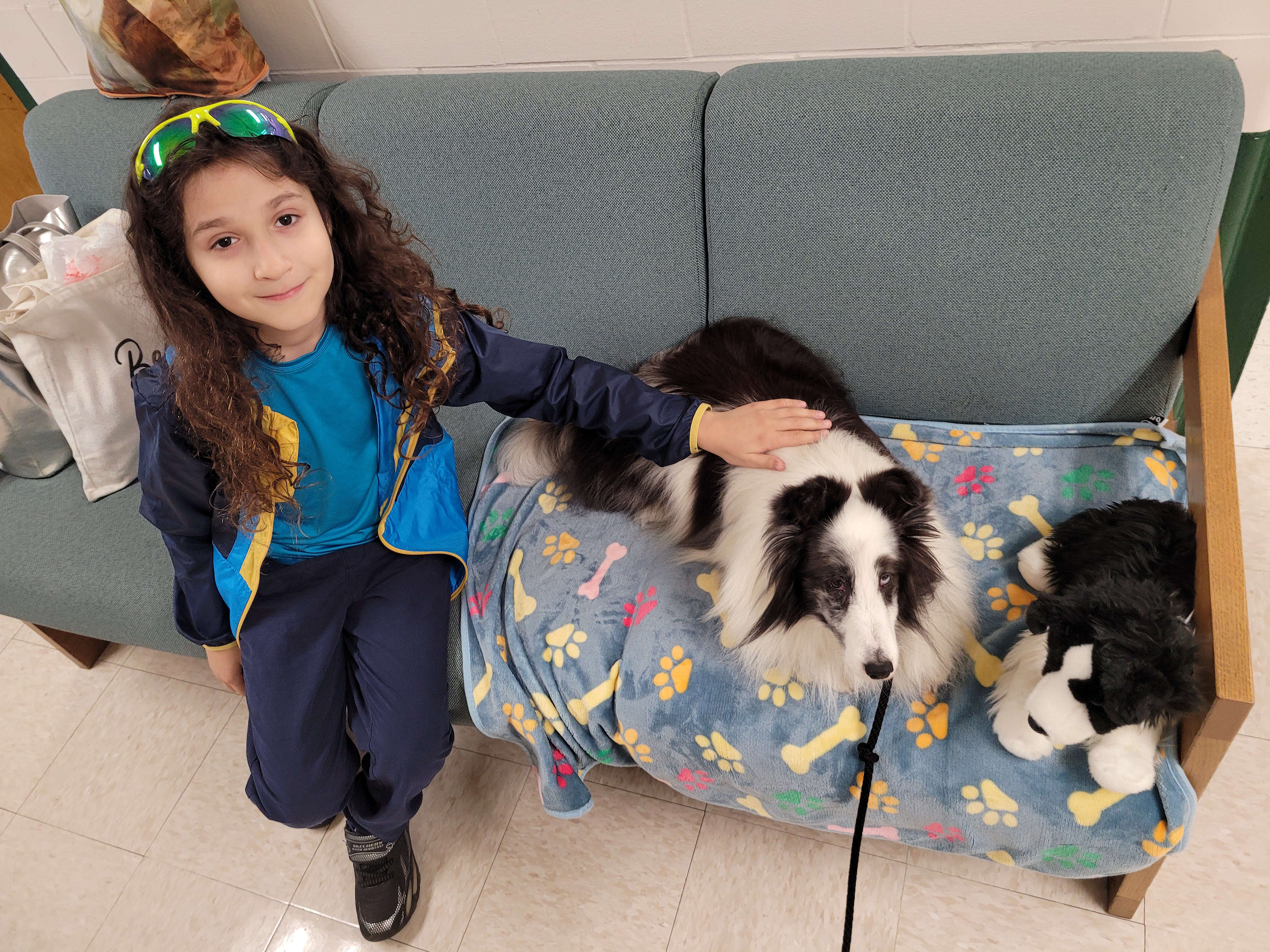 At Lafayette Elementary School, we're committed to creating a welcoming environment for all students. Mrs. Scura, our school counselor, partners with Linda DeYoung and her therapy dog, Gavin, to provide a comforting presence, especially for new or nervous students. Linda has been bringing her therapy dogs to the Wayne Public Schools since 2009, offering a calming influence. 