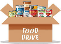 Food Drive Image of box with cans