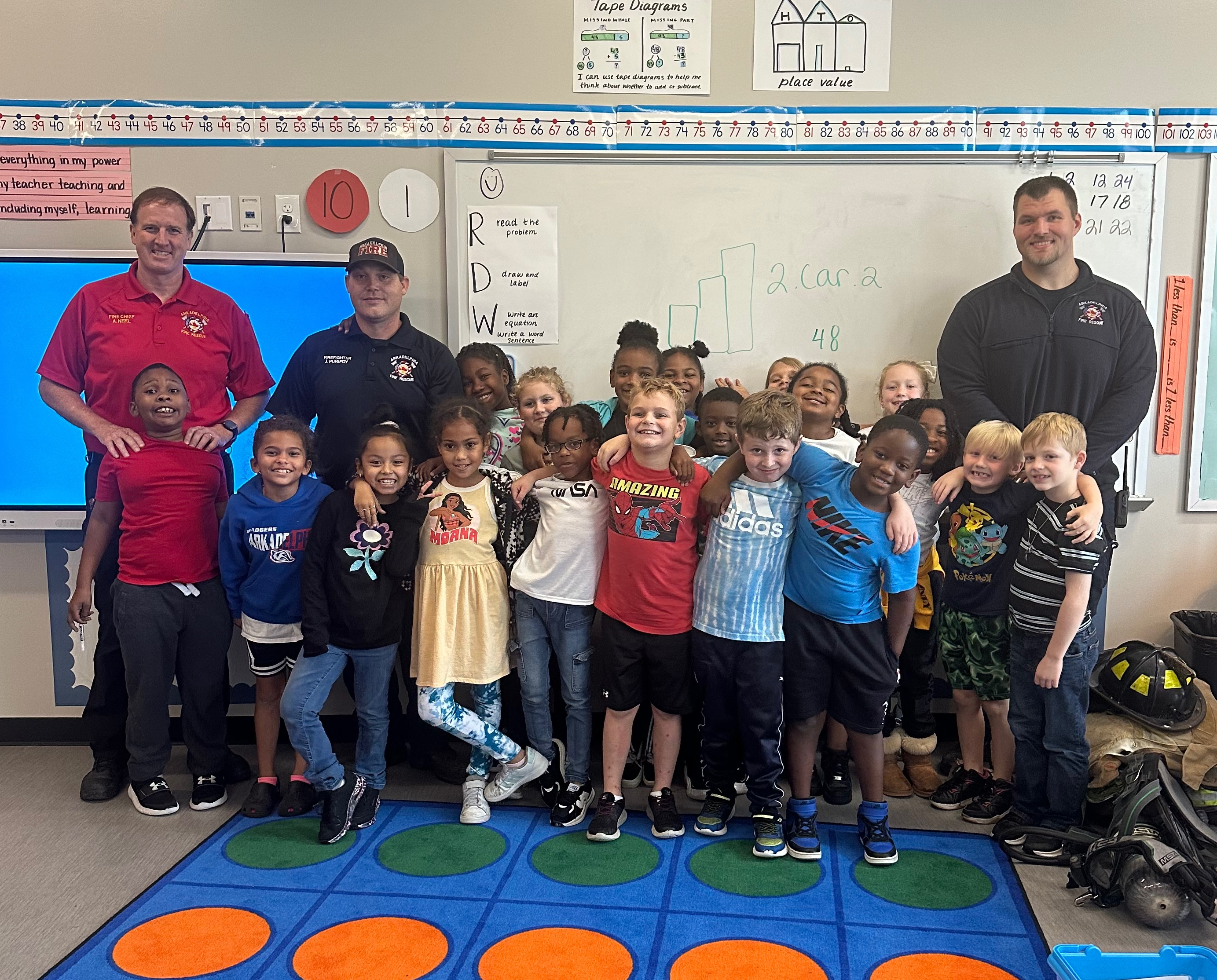 fire dept with a class