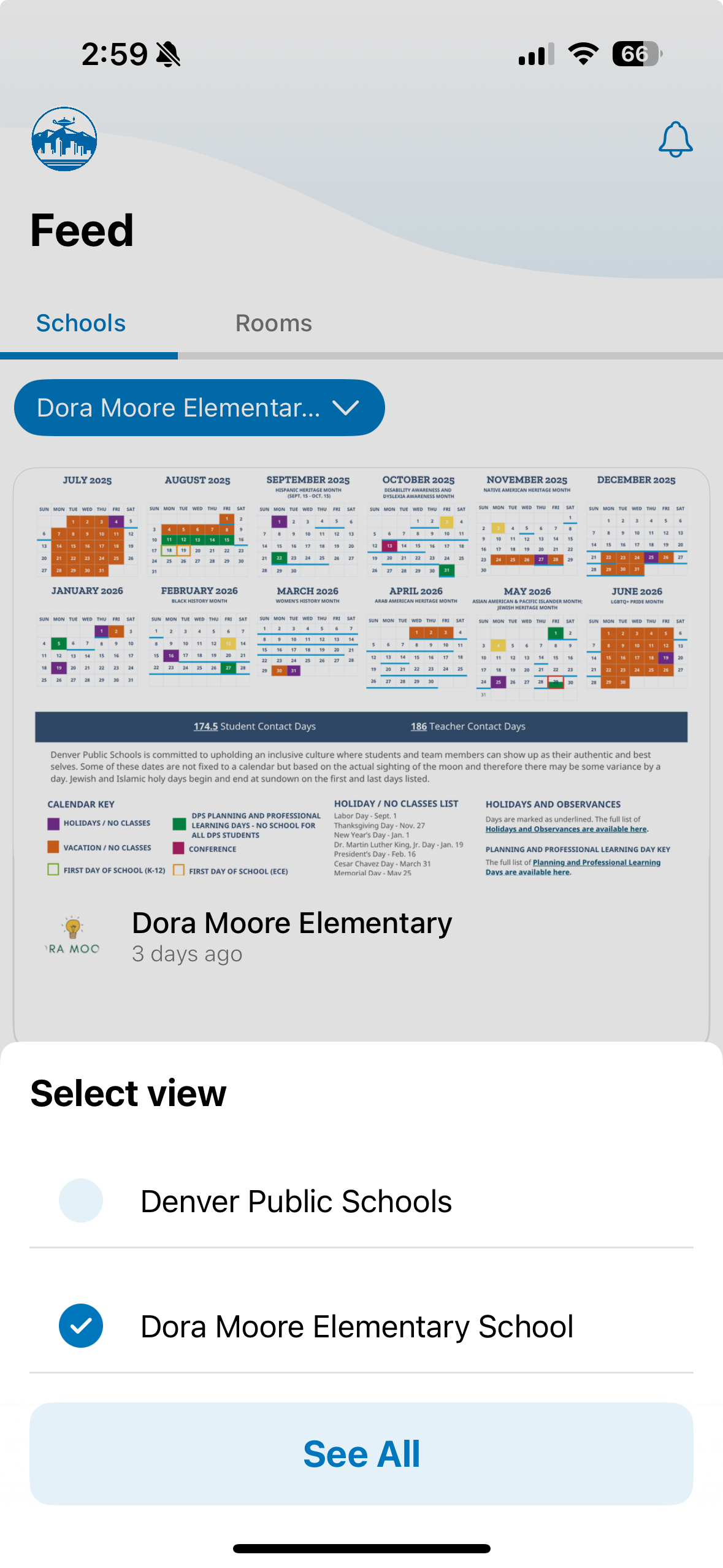 DPS App filter for Dora Moore