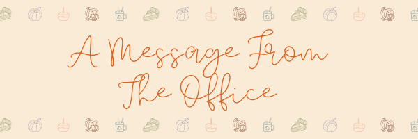 A message from the office