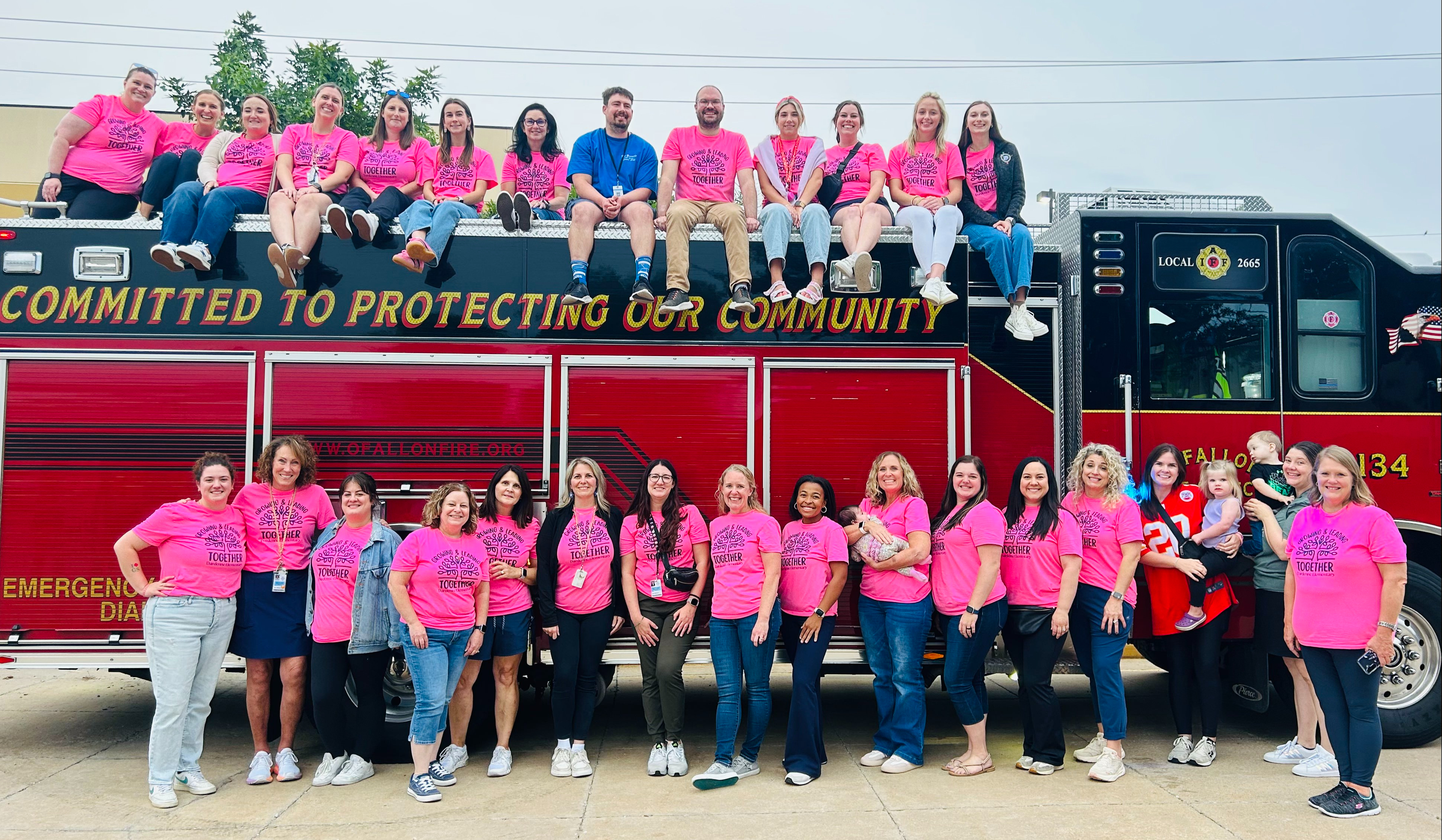 DES Staff on O'Fallon fire truck
