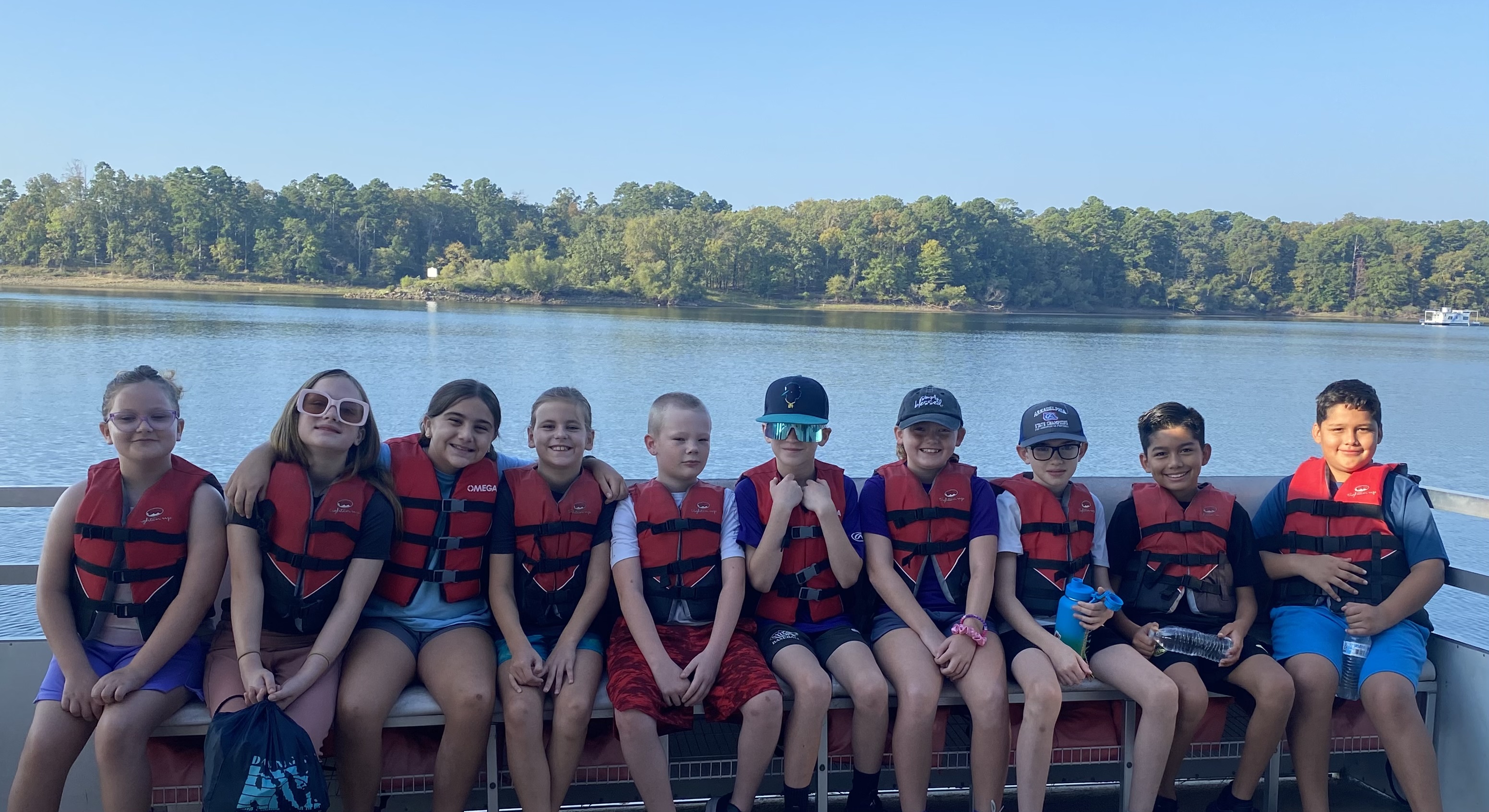 students in lifejackets