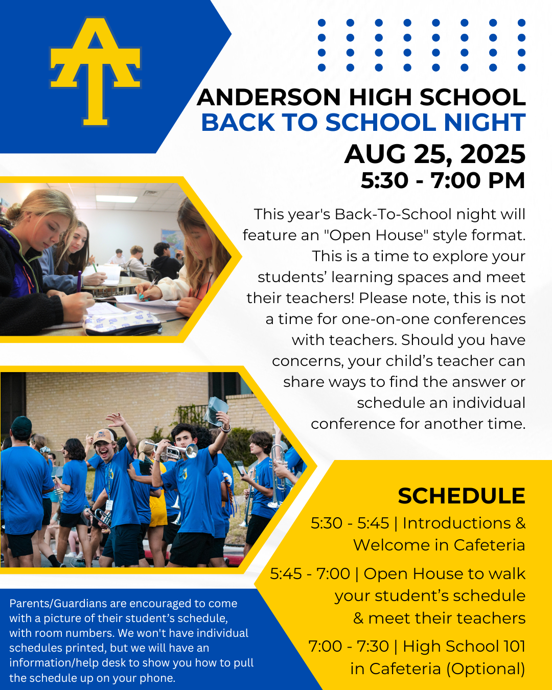 Back to School Night Info