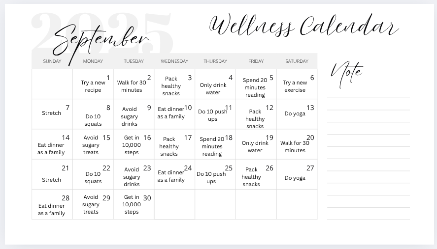 Spiritual Challenge Calendar