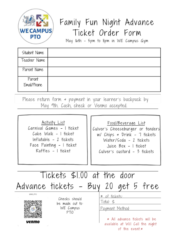 FFN Ticket Order Form