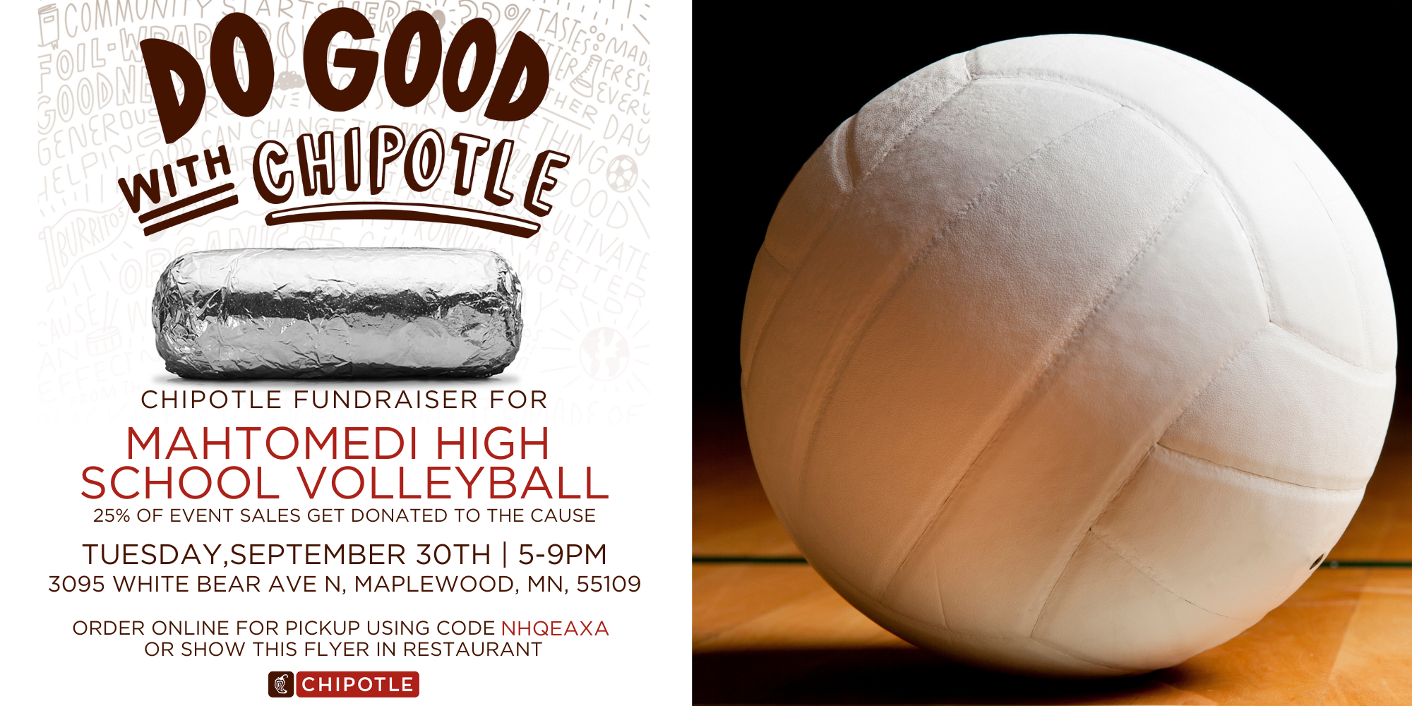 MHS Volleyball Chipotle Fundraiser