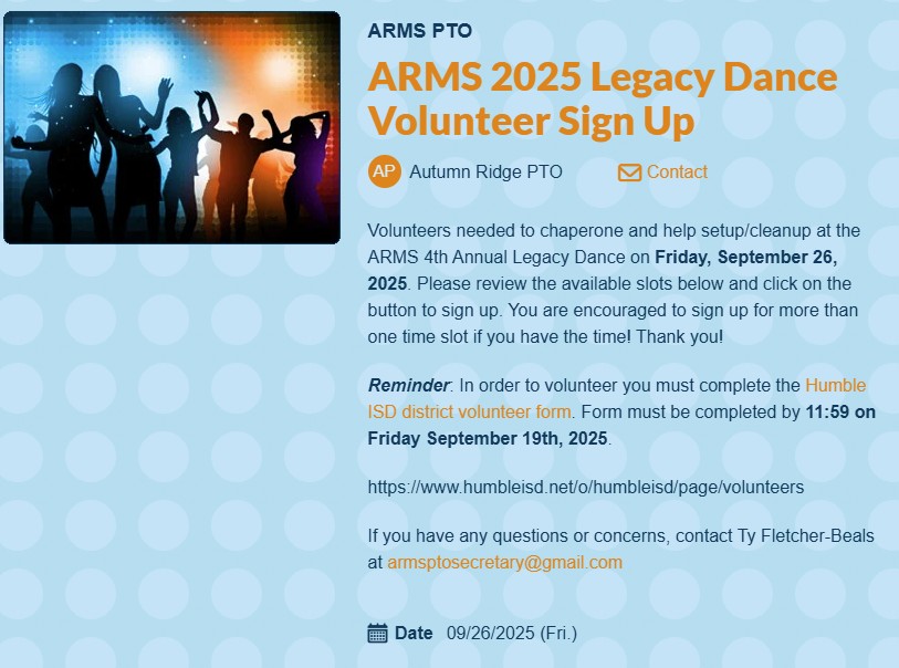 Volunteer Legacy Dance 2025