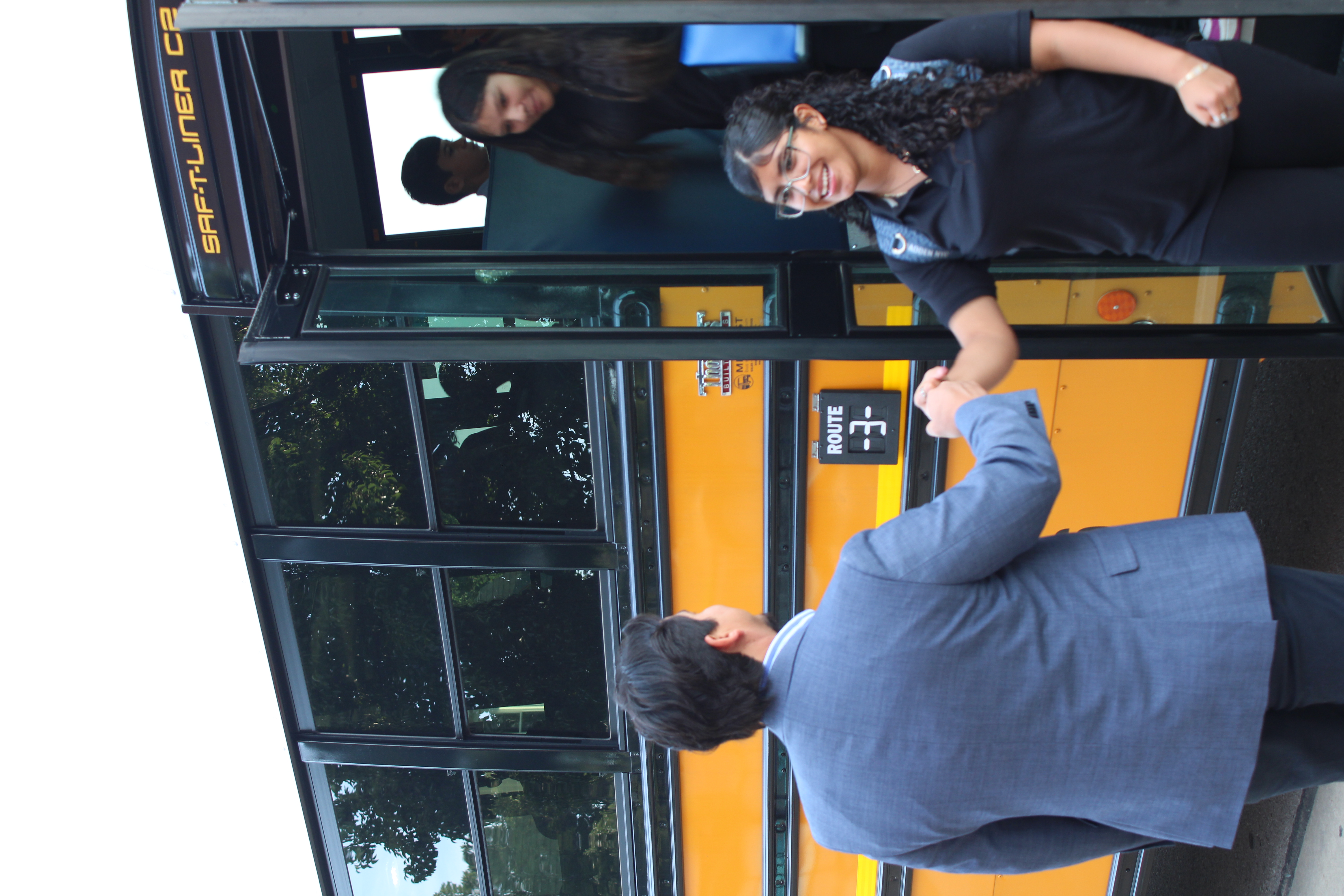 Saying hi to the principal