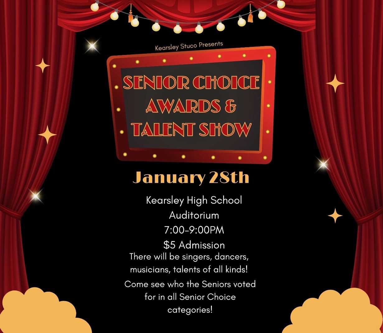 Senior Choice Awards & Talent Show graphic