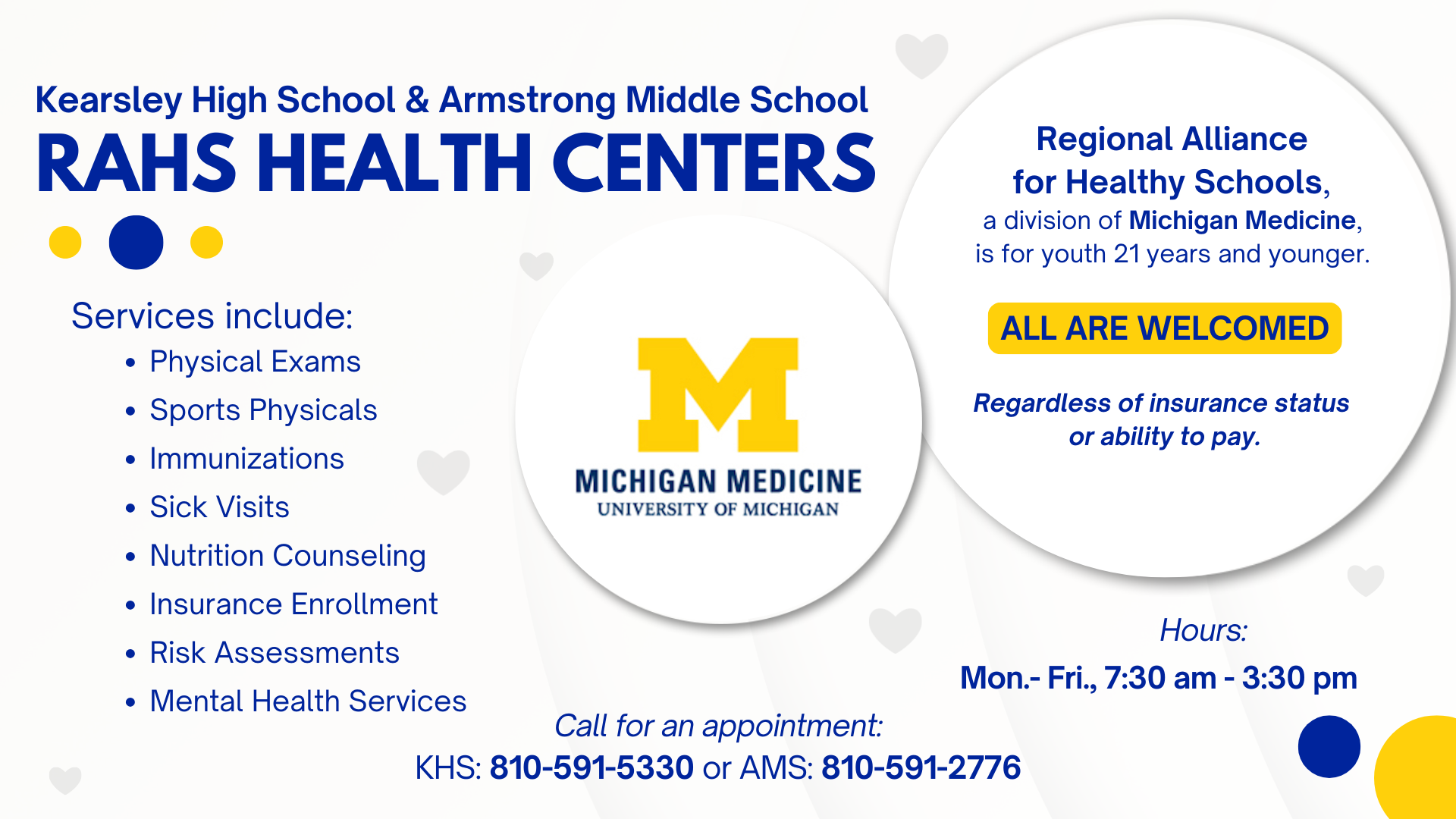 UM RAHS Health Centers graphic