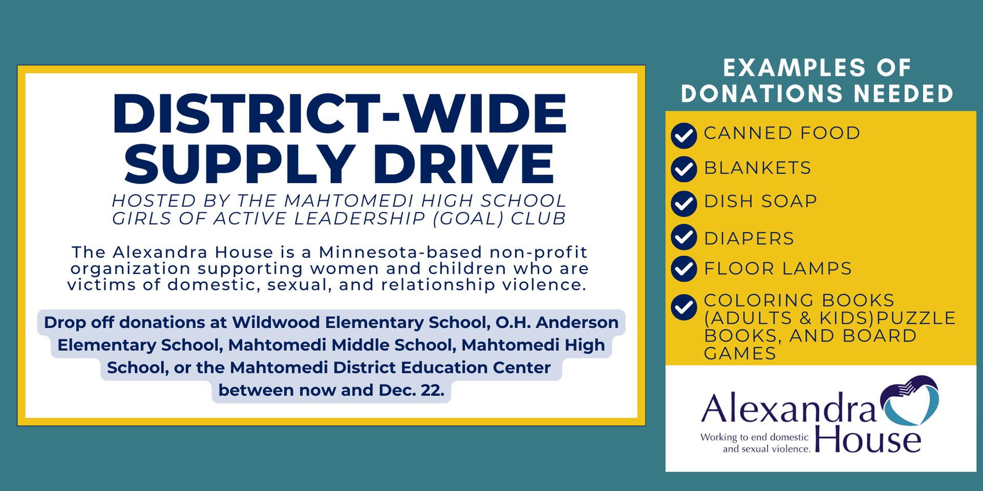 District wide supply drive