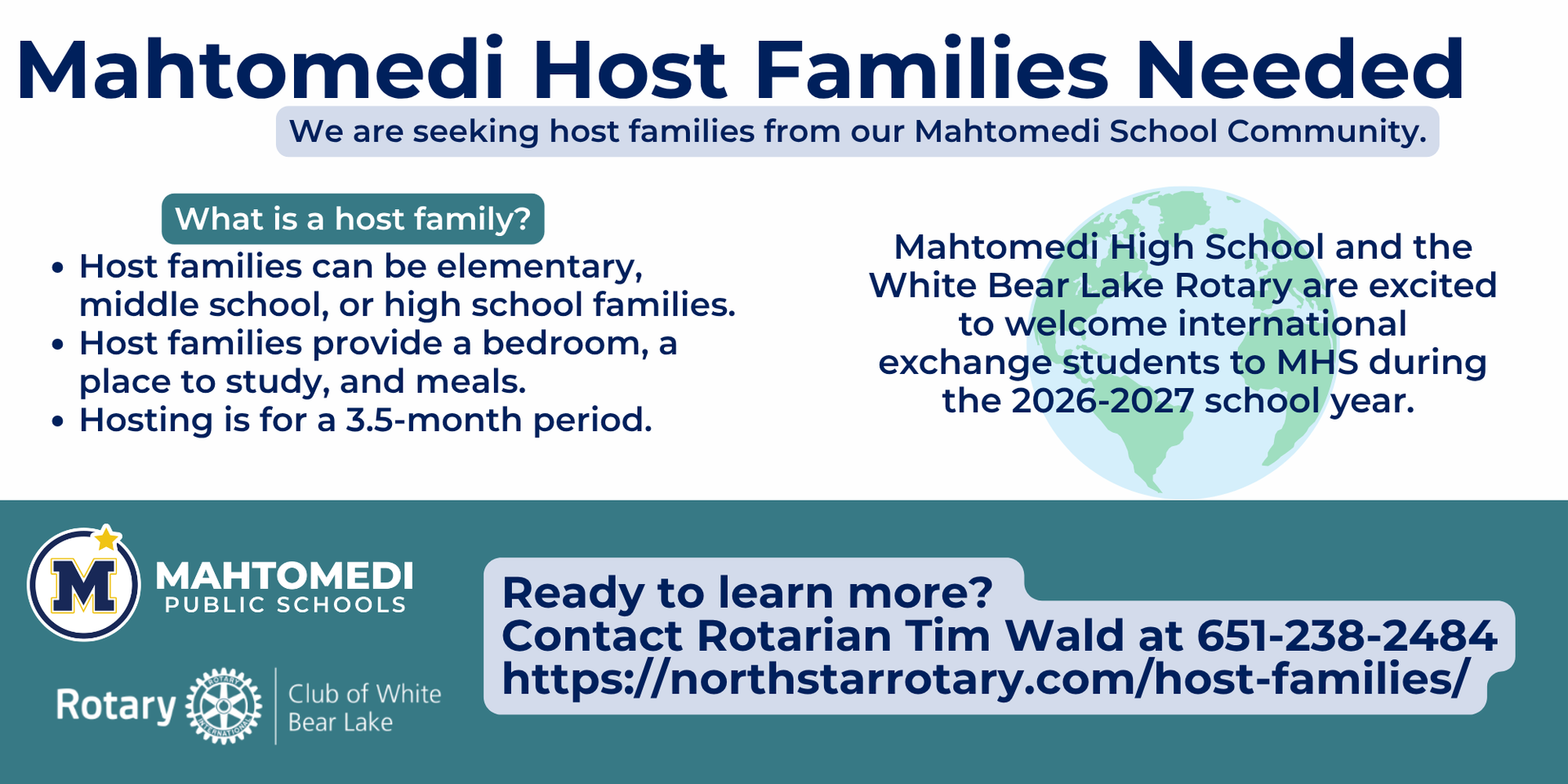 Host Families needed