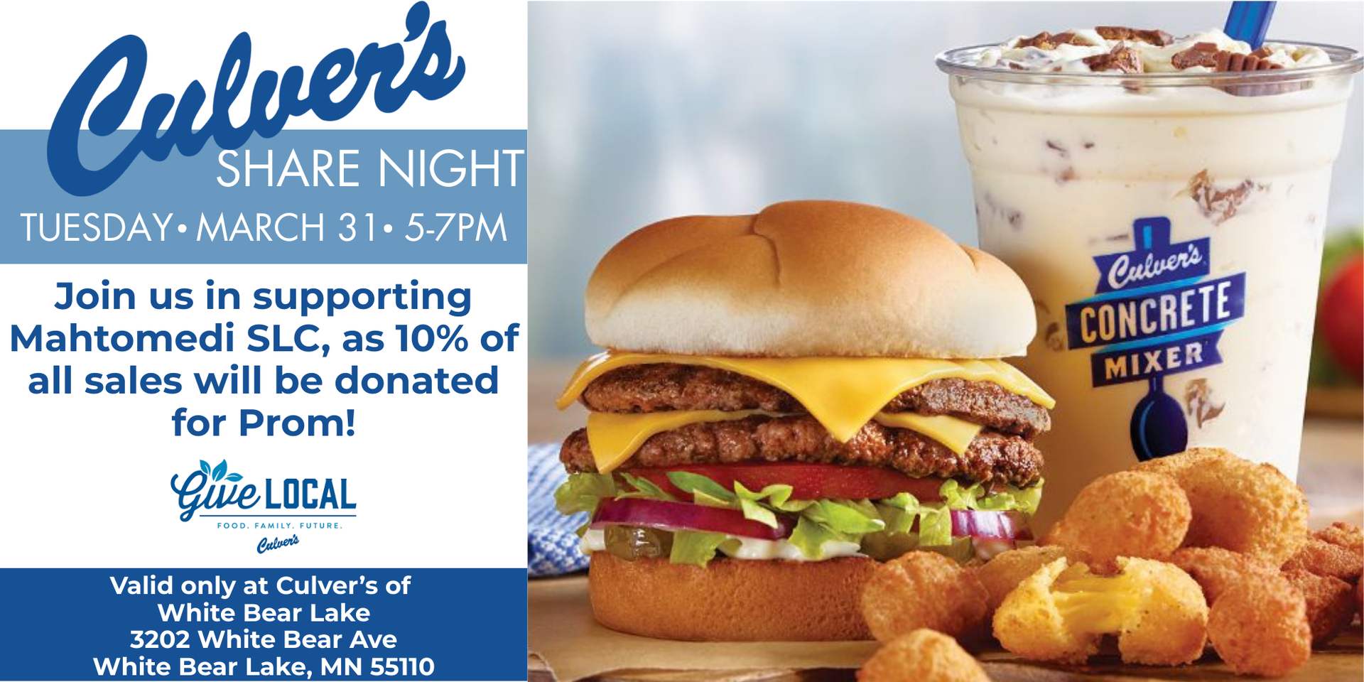 Culver's SLC Prom Share Night