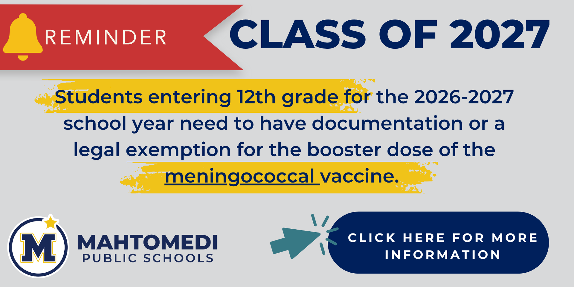 Class of 2027 booster vaccine