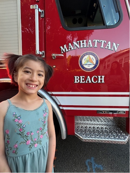 Cordelia by firetruck