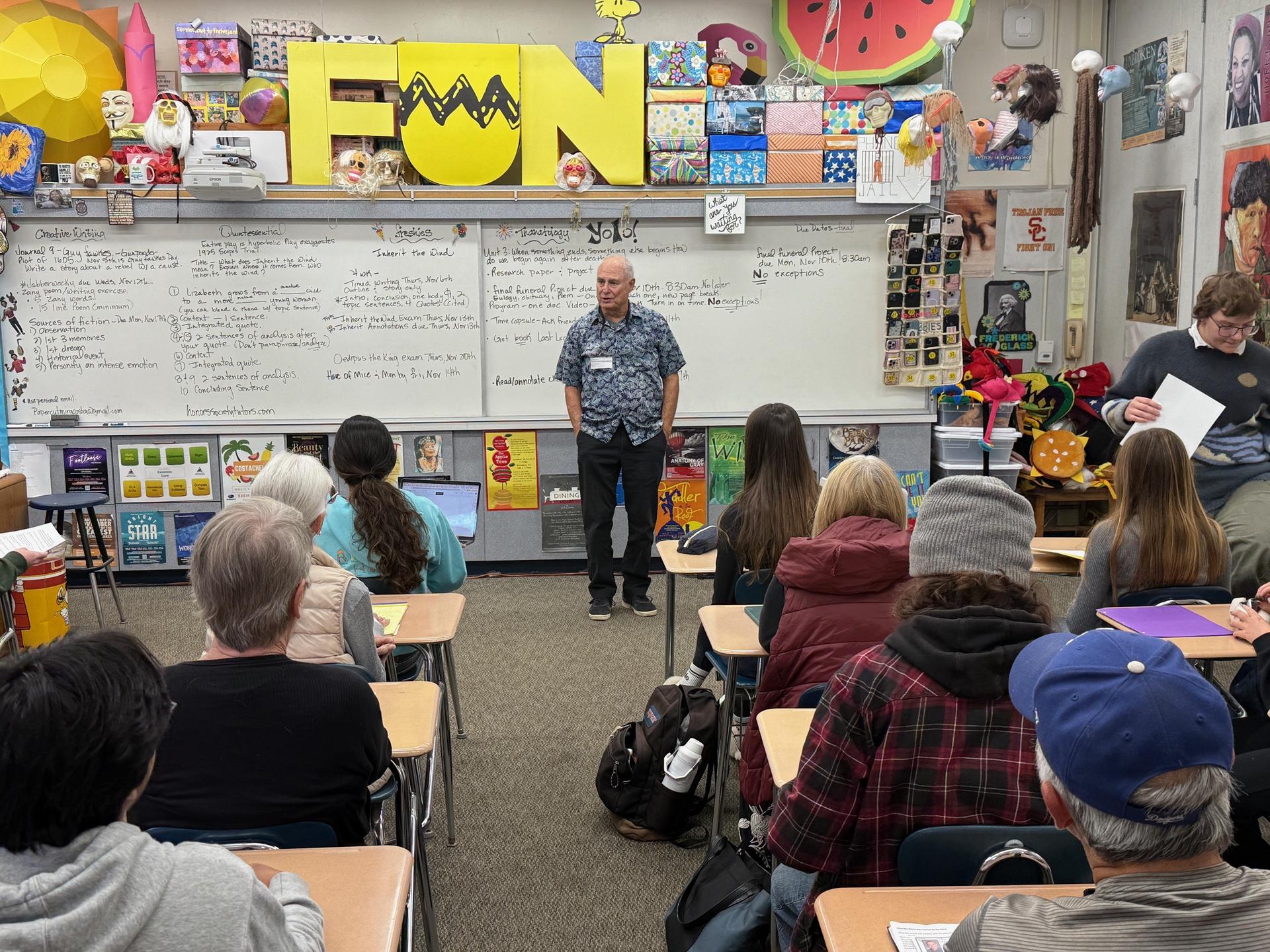 Older adults presenting to students