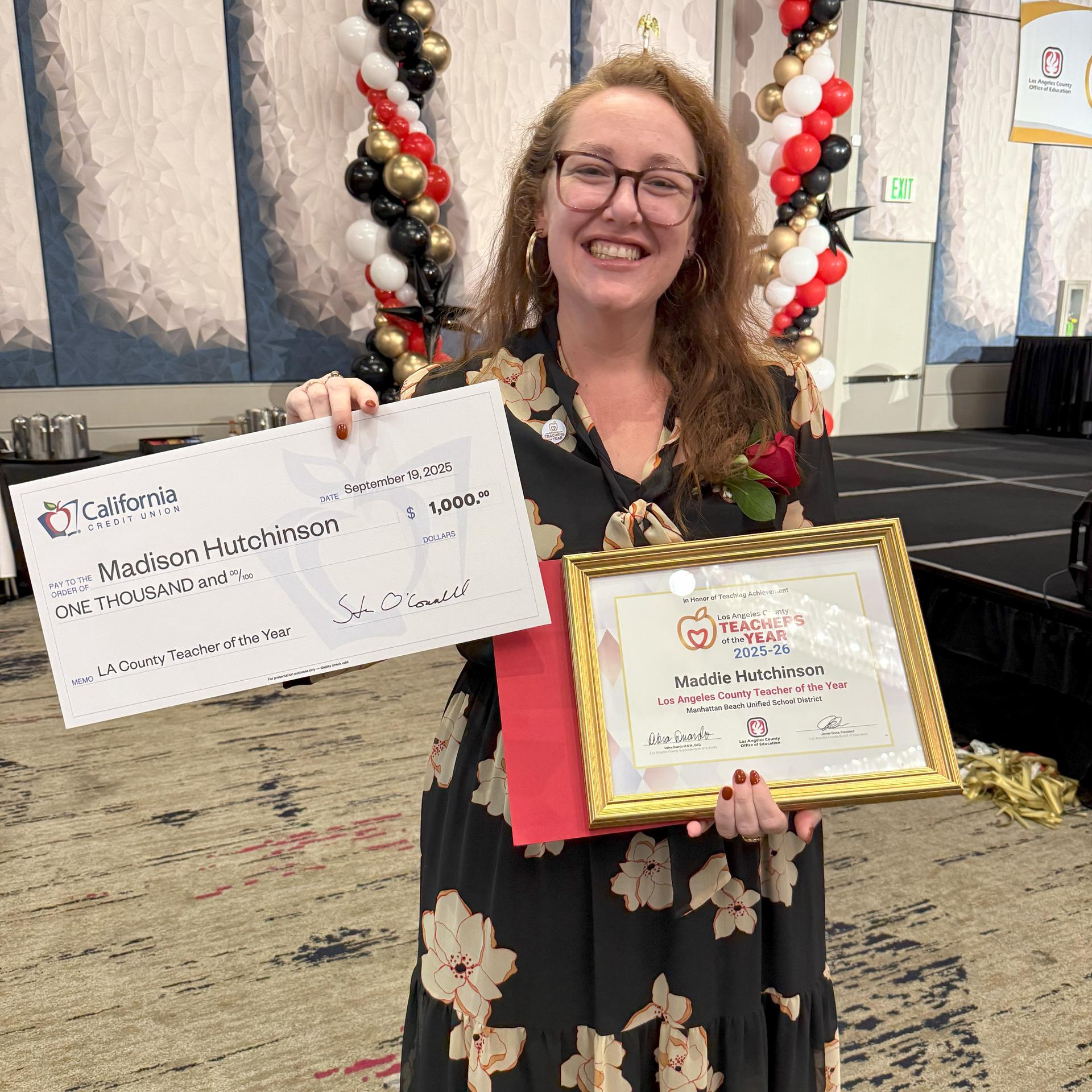 Maddie Hutchinson w/awards