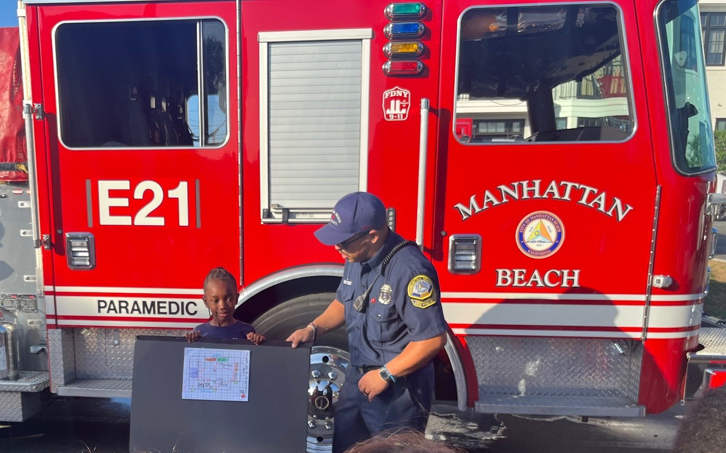 MB Fire Dept with Student