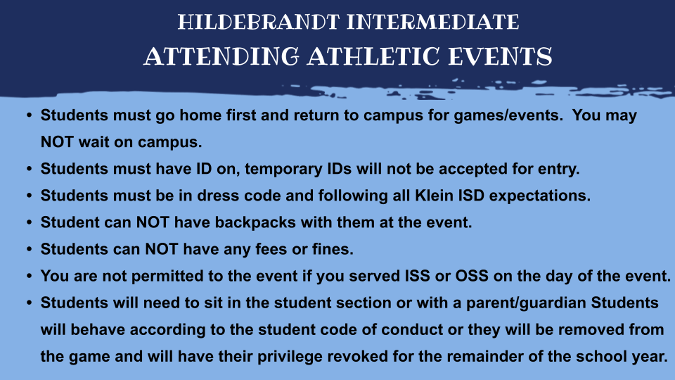 Athletic Event Rules