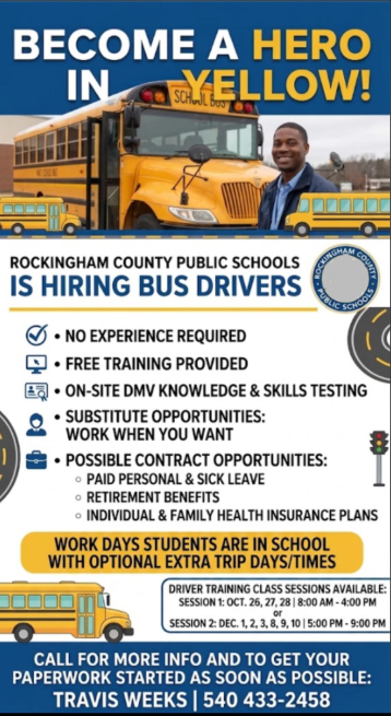 flyer advertising a bus driving course in October and December.