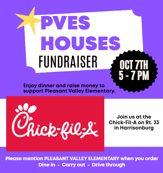 PVES Houses Fundraiser at Chick-Fil-A October 7