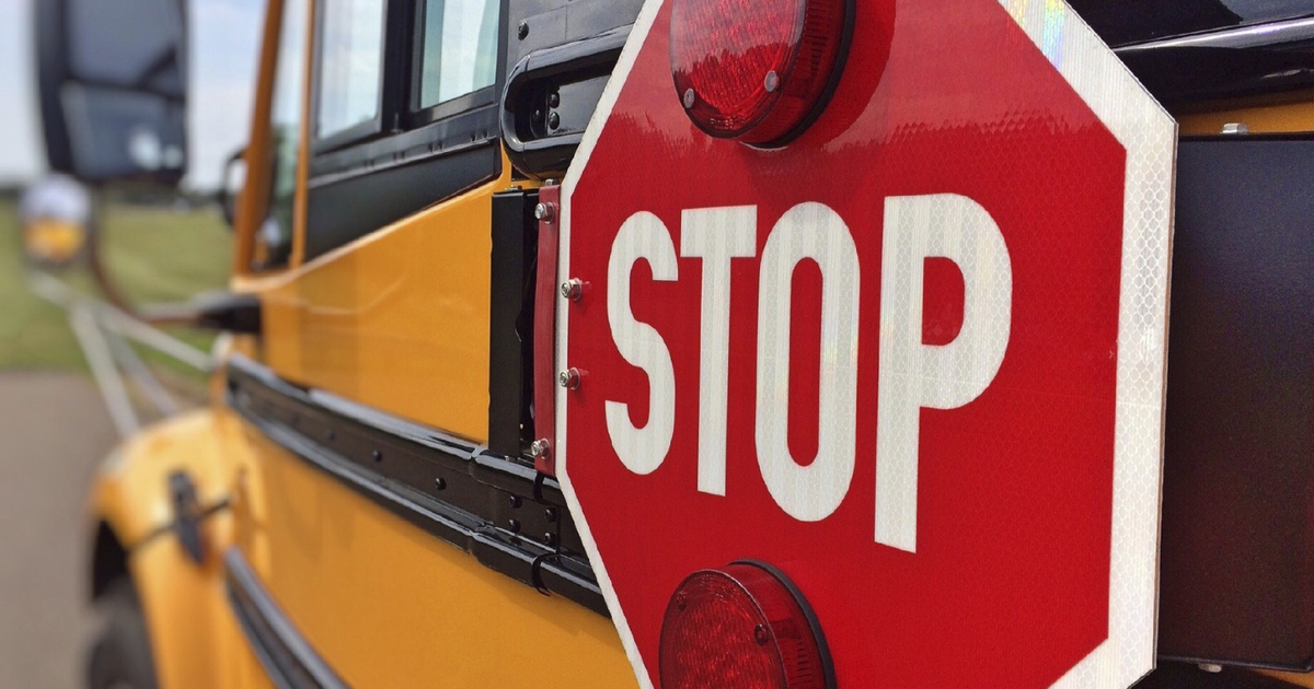 School bus stop sign