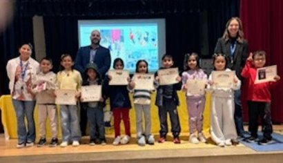 Two students practice yoga at Ellis Adventure day.