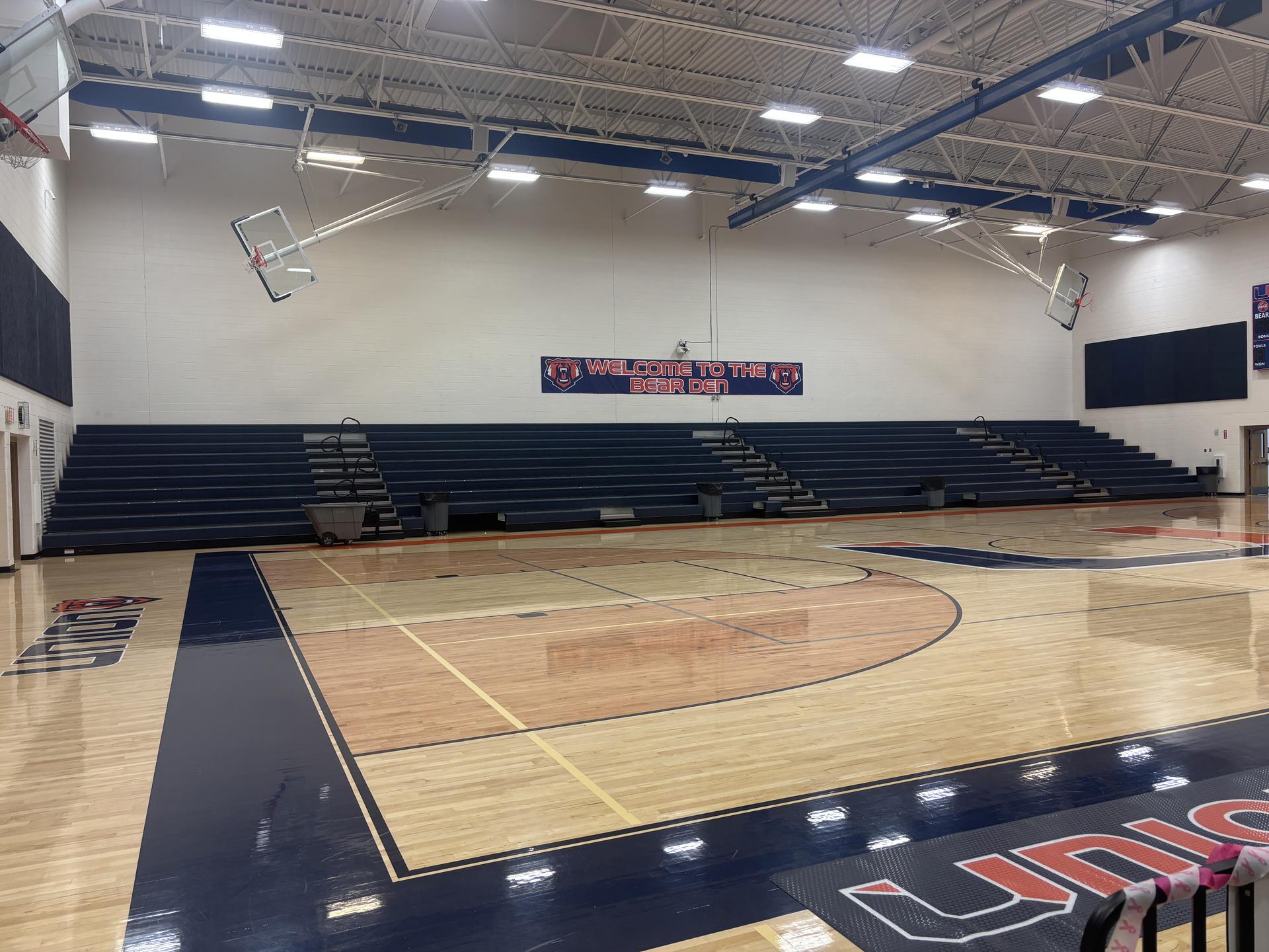 New gymnasium bleachers at Union High