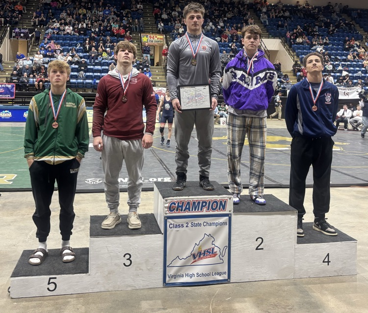 On Saturday, February 21, Union High Senior, Canaan Spears, was named the 2026 VHSL Class 2 150 Wrestling State Champion. He finished his senior campaign with his third state title, a 48-3 season record, and a career record of 175-11. Congratulations, Canaan!