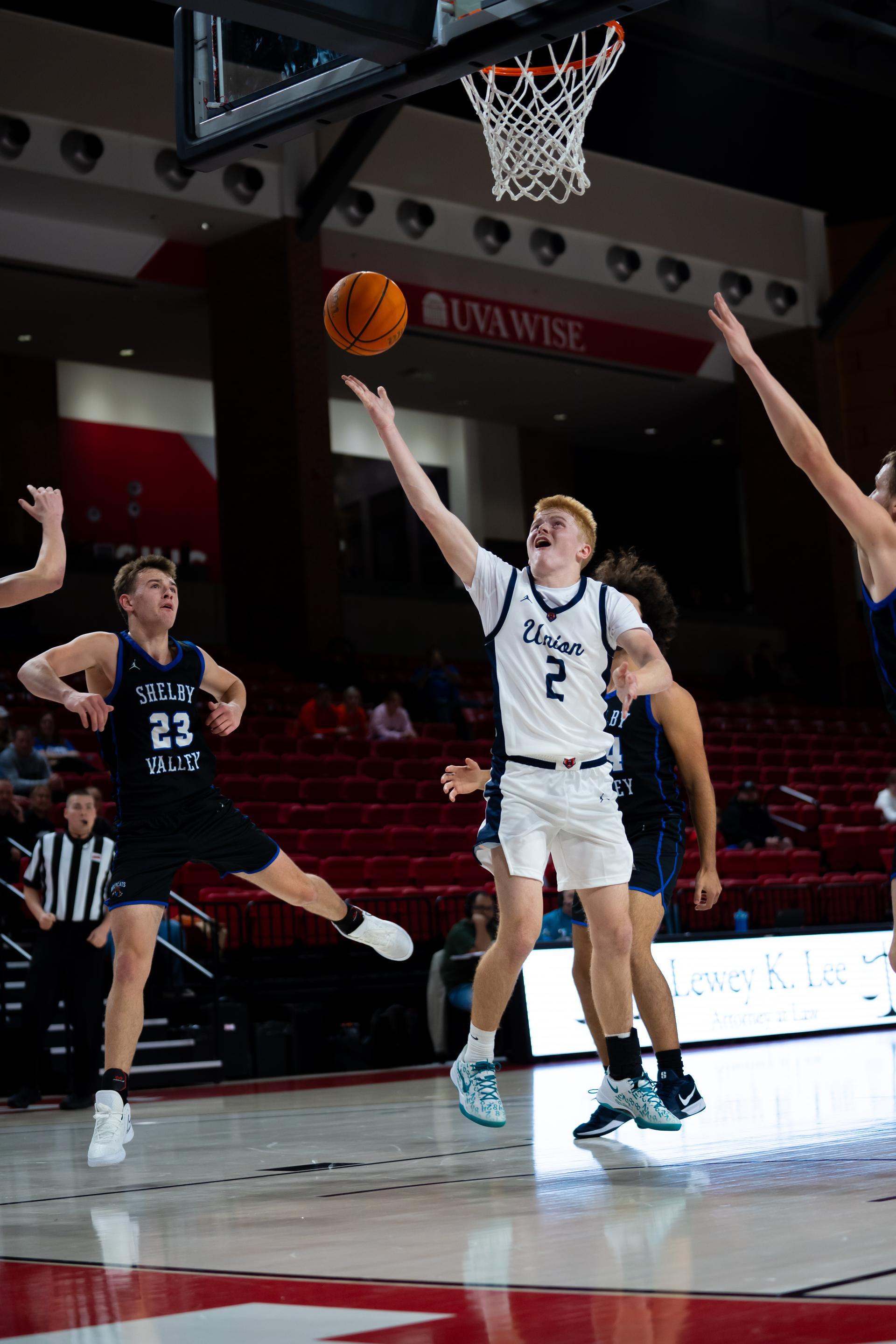 Union High School player goes up for a layup