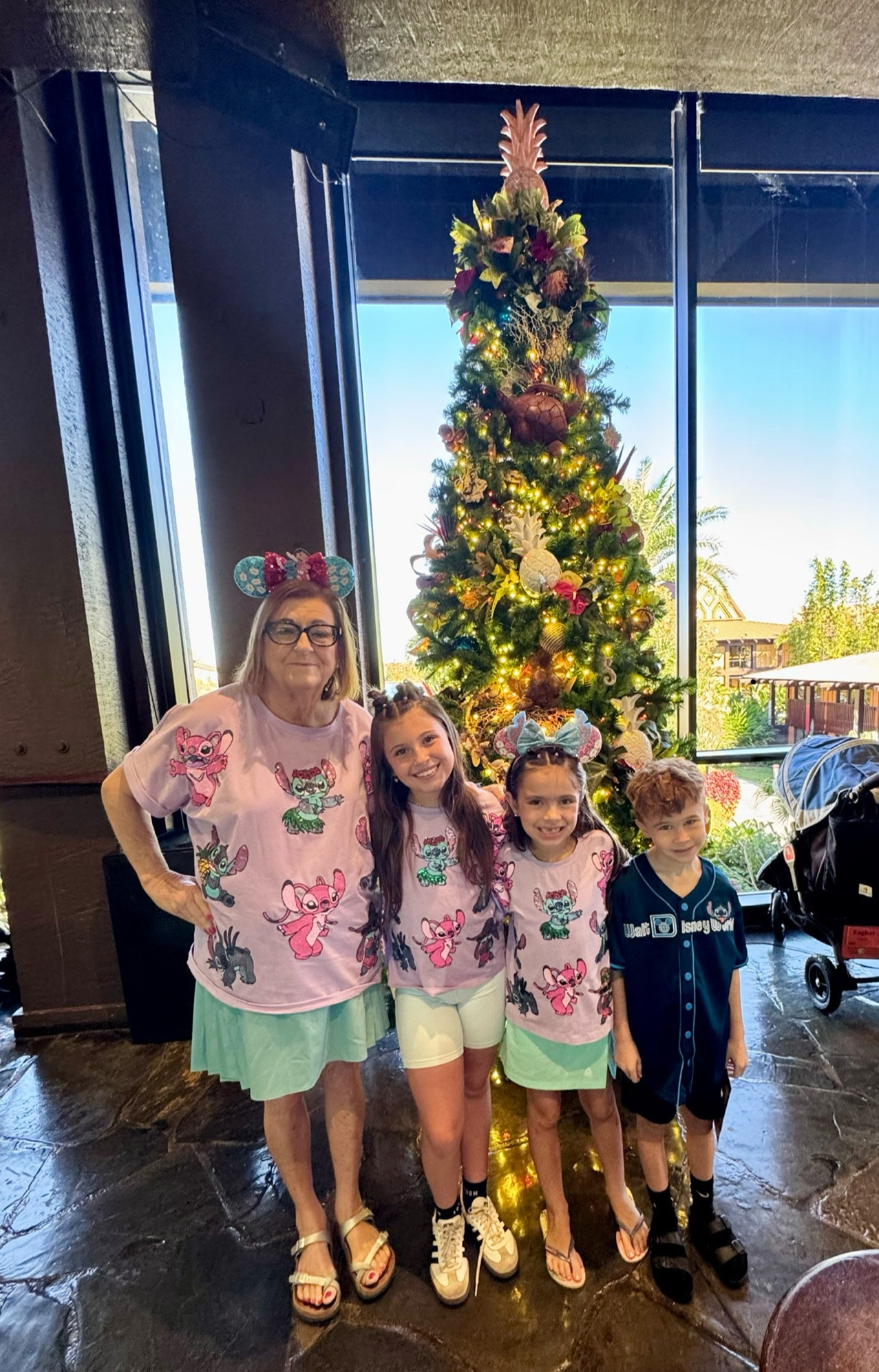 Mrs. Dotson celebrates with her grandchildren