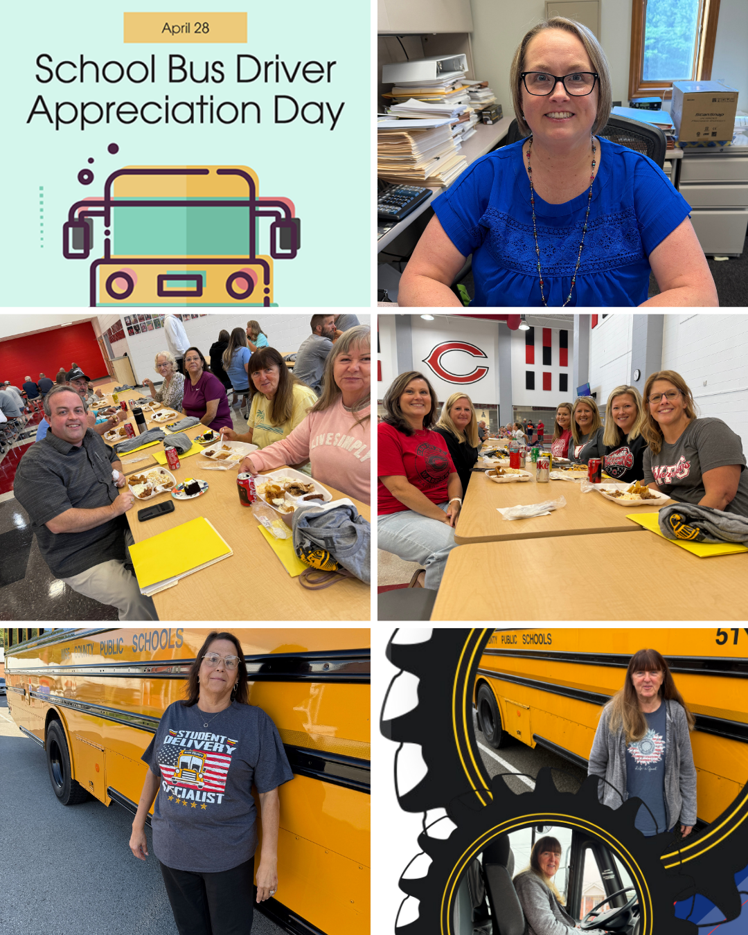 Today, April 28th is School Bus Driver Appreciation Day—a day set aside to recognize and thank school bus drivers for the important role they play in safely transporting students every day.  Wise County Public Schools proudly recognizes and celebrates our incredible bus drivers! 🚌💛  Thank you for safely transporting our students to school and extracurricular activities each day, rain or shine. Your patience, care, and dedication do not go unnoticed.  Behind every safe ride to school is a dedicated bus driver. We appreciate you today and every day! 🚌👏