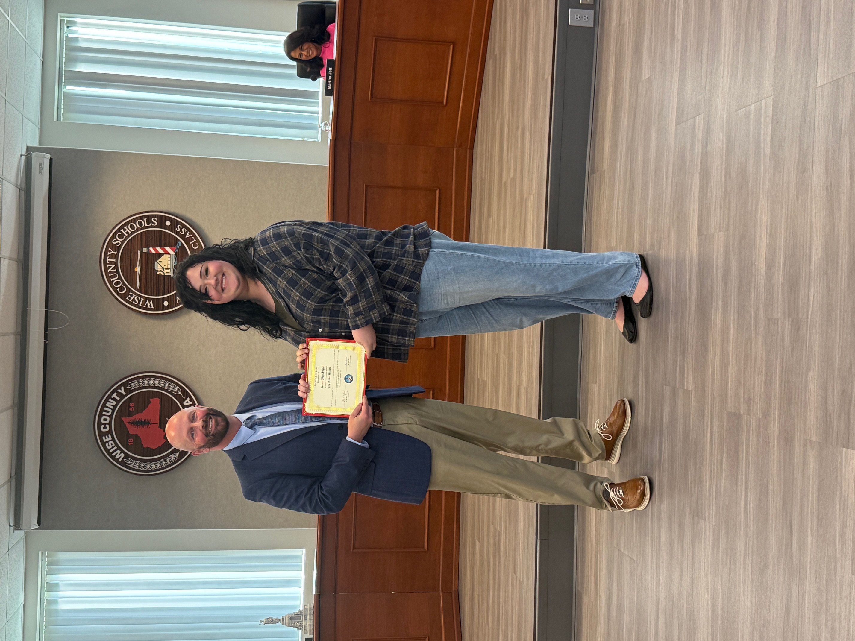 🏆 BRINGING THE LAUGHTER & THE GOLD! 🏆  Huge congratulations to Central High School’s very own Aria Taylor Wolford! On March 28th, Aria took the stage and was crowned the VHSL Class 2 State Champion in Humorous Interpretation! 🎭✨  The celebration hit another high note today, May 11th, as the Wise County Public School Board formally honored Aria for this incredible milestone. We are so proud of the talent, wit, and hard work she brings to Central! 💪  Congratulations, Aria!