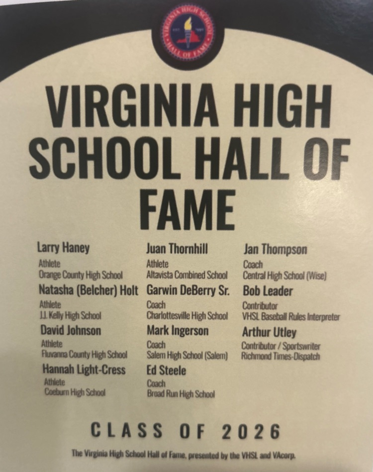 On Sunday, April 19, 2026, Wise County (and Wise County Public Schools) were well-represented at the VHSL Class of 2026 Hall of Fame Inductions.  Mrs. Hannah Light-Cress was inducted as a former VHSL Athlete (Softball, Volleyball, Basketball, and Track & Field), representing Coeburn High School, Coeburn, VA.  Mrs. Natasha (Belcher) Holt was inducted as a former VHSL Athlete (Girls Tennis, Volleyball, and Girls Basketball), representing J.J. Kelly High School, Wise, VA.  Mrs. Jan Thompson was inducted as a VHSL Coach in Theatre and Speech, representing J.J. Kelly High School and Central High School, Wise, VA.  Coach Robin Dotson (VHSL HOF, Class of 2016) accompanied these individuals on their induction day. Please join us in congratulating these VHSL Hall of Fame inductees on an incredible day! 