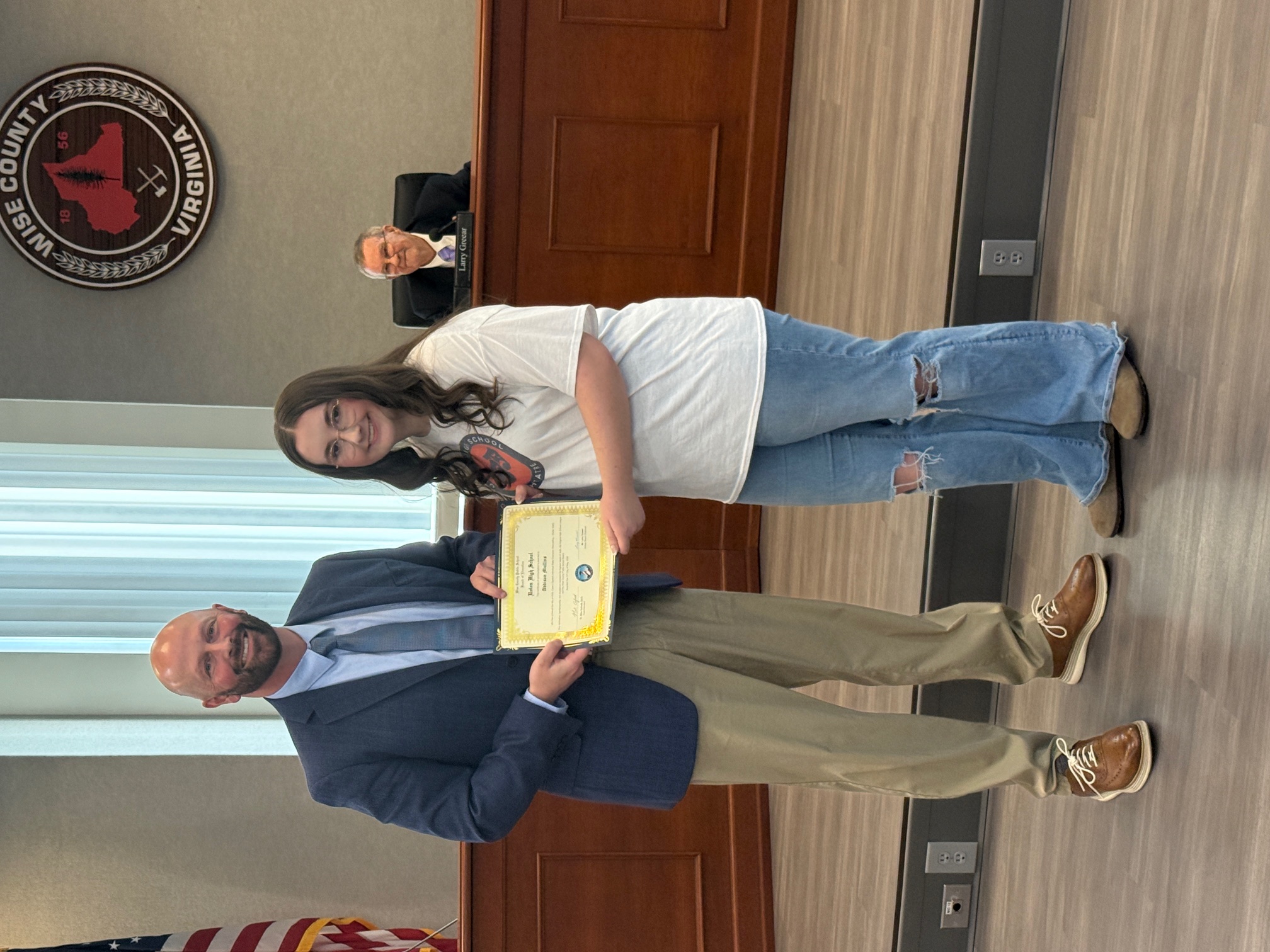 🏆 STATE CHAMPION ALERT! 🏆  Huge congratulations to Union High School’s very own Addison Mullins! On March 28th, Addison showcased incredible talent and took home the VHSL Class 2 State Championship in Speech (Storytelling)! 📖✨  The celebration continued today, May 11th, 2026, as the Wise County Public School Board officially honored Addison for this remarkable achievement. We are so proud of her hard work, creativity, and the way she represents the Bears! 🐻💪  Congratulations, Addison!