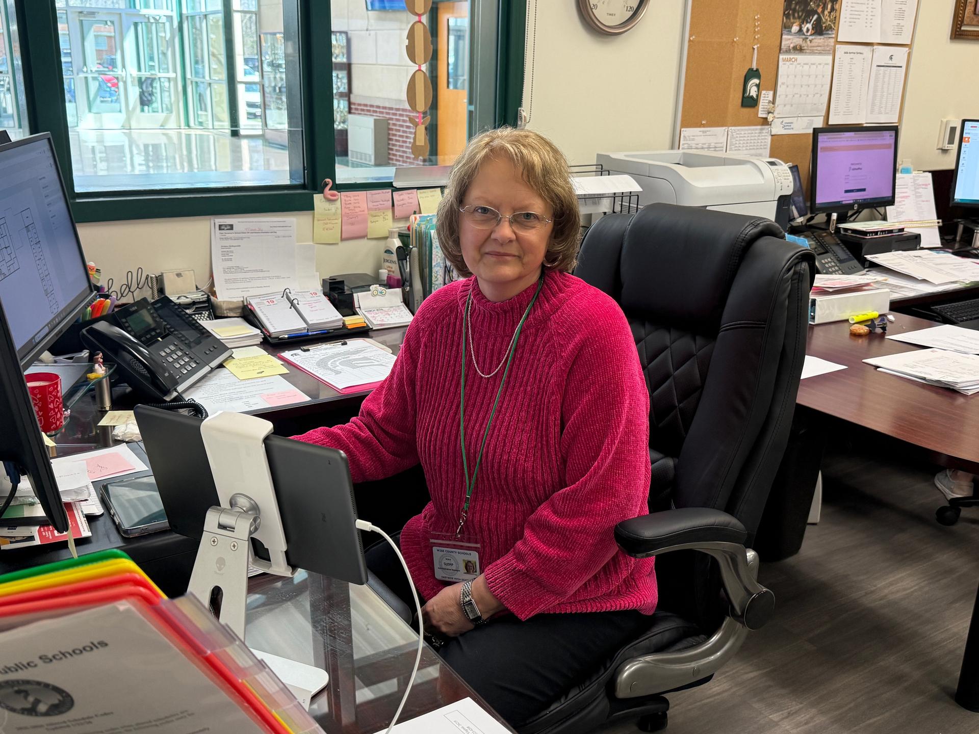 Mrs. Nora Slemp, Secretary at Eastside High School