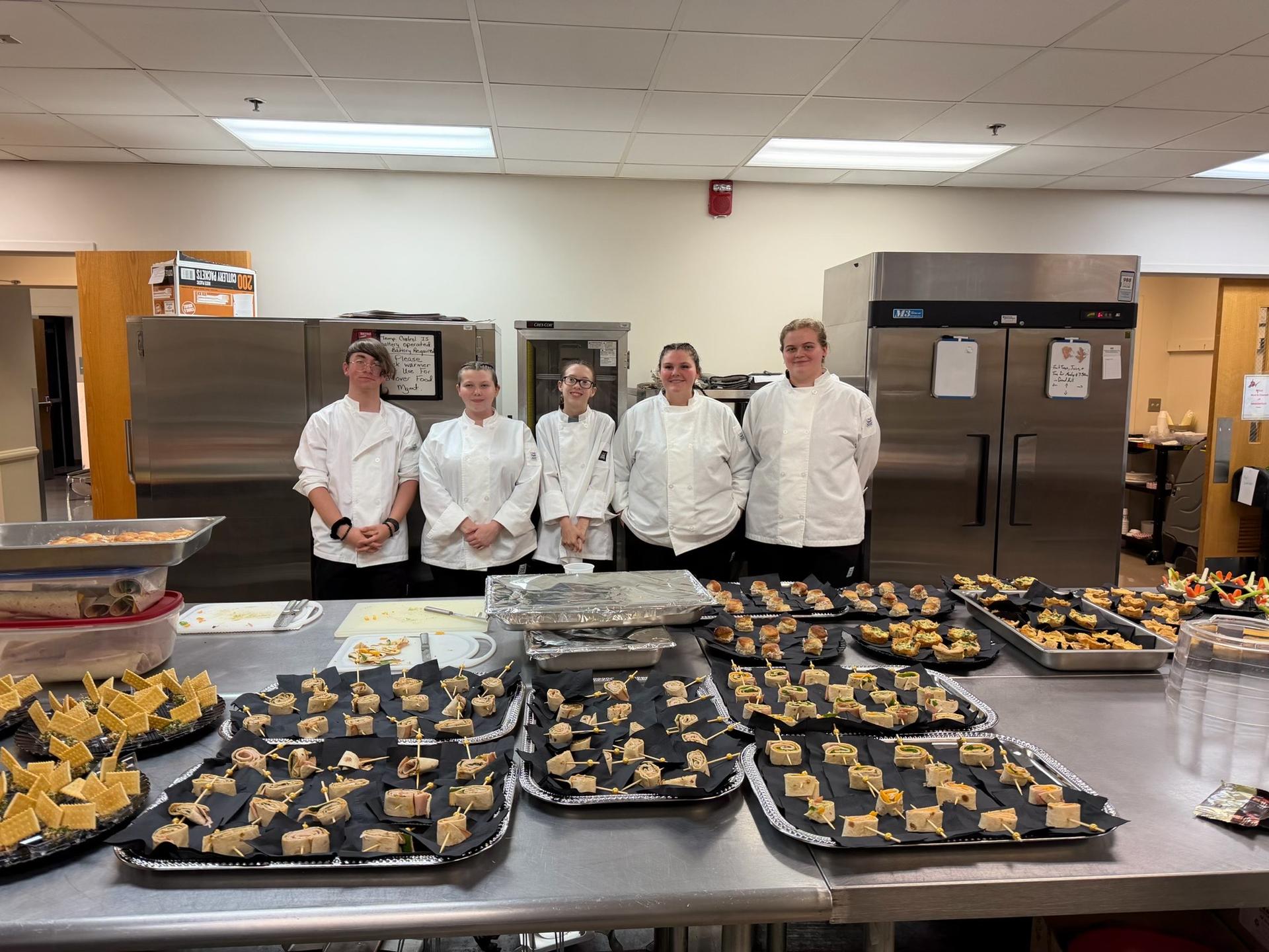 Culinary Arts students pose for a picture