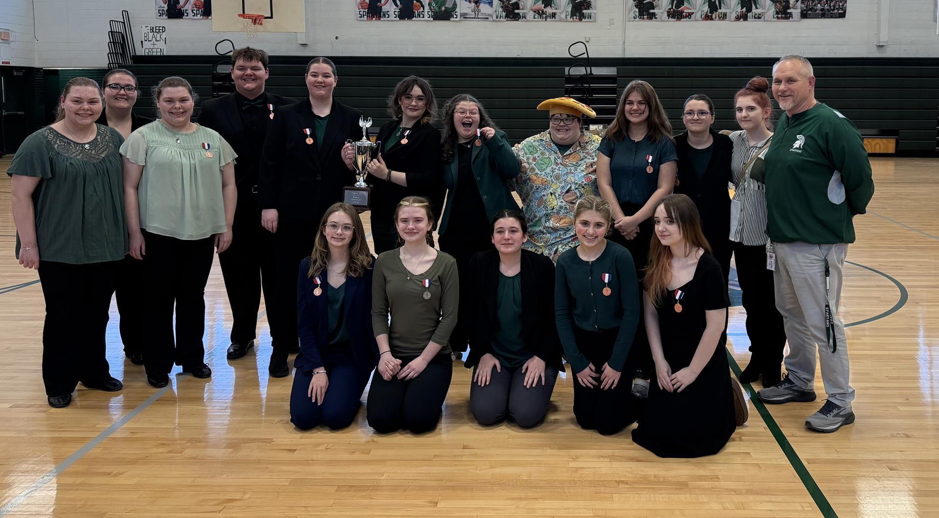 On Saturday, February 21, 2026 the Eastside Spartan Speech Team captured the Region 1D Speech Title! Congratulations to these talented students, and to the Speech sponsor(s)!