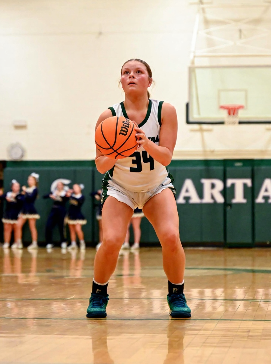 Eastside High School player shoots a free throw