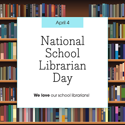 📚🍎 April 4 is School Librarian Day! 🍎📚  Today we celebrate our incredible school librarians—the heart of our library and champions of literacy, learning, and curiosity. From helping students find the perfect book to guiding research and discovery, you make a lasting impact every day.  Thank you for inspiring a love of reading and supporting our school community!
