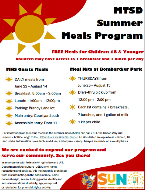 MTSD Summer Meals program