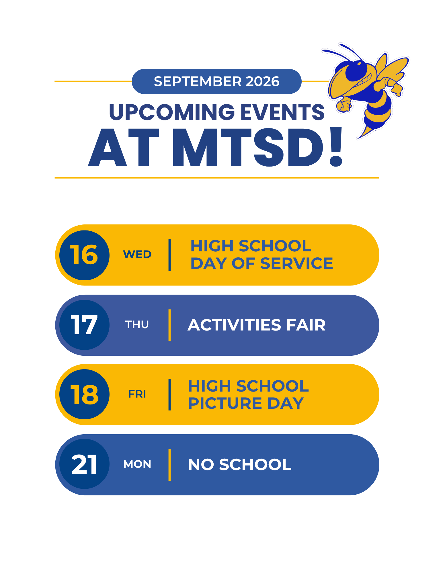 Upcoming events