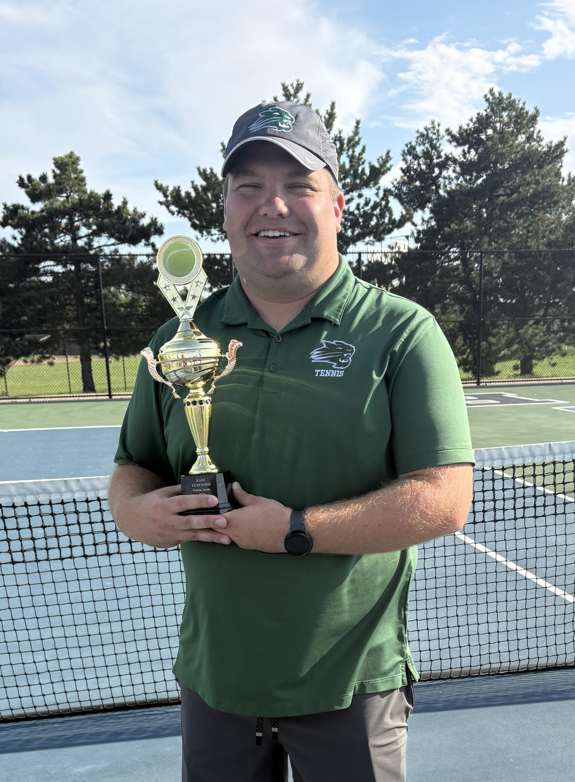 Coach Jeff Brown With Trophy
