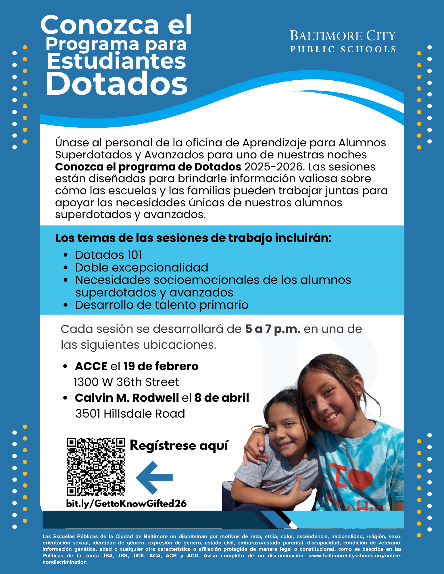 Folleto de Conocer el programa de Dotados- Gifted