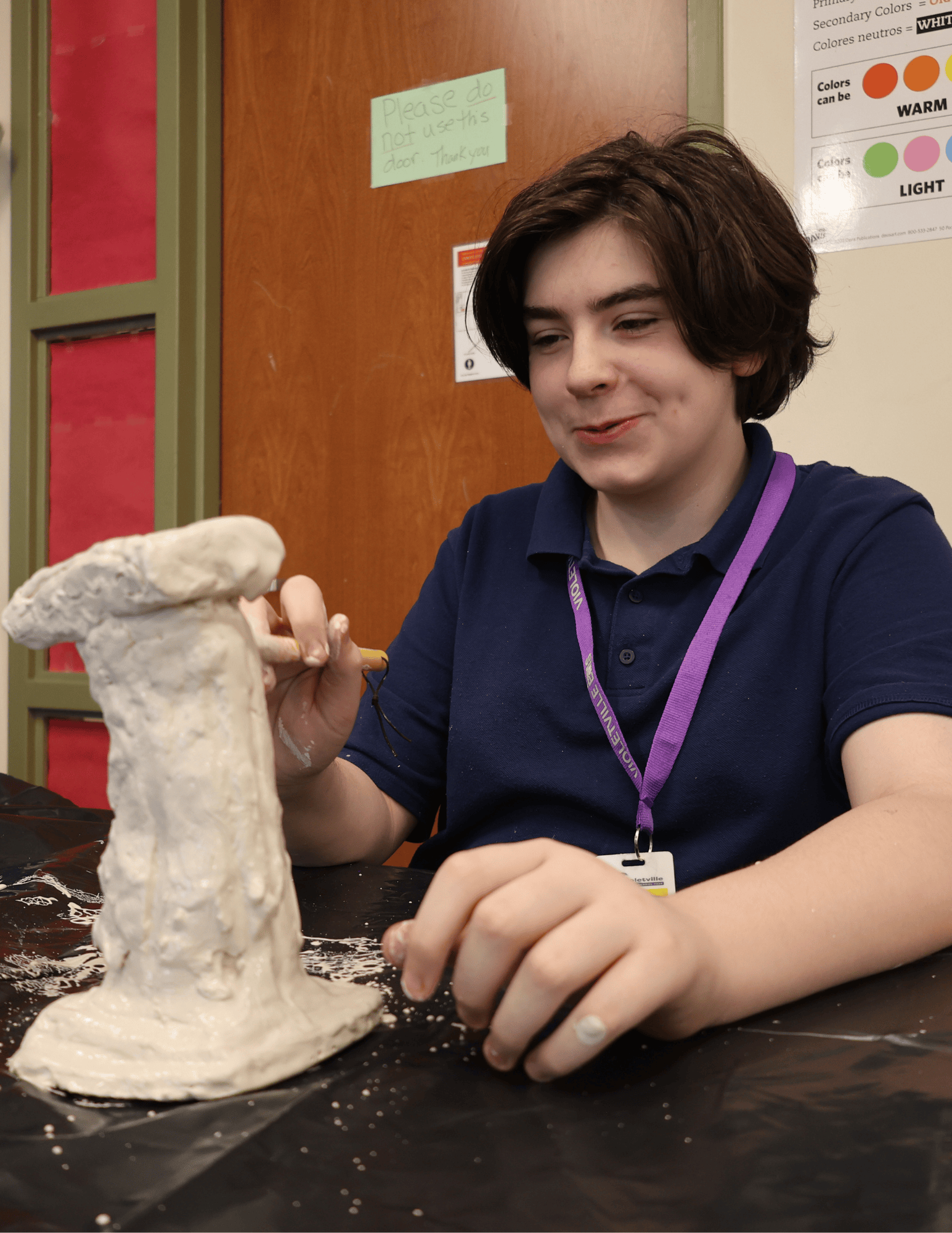 Exhibición de invierno - estudiantes actuando con instrumentos de flauta dulce